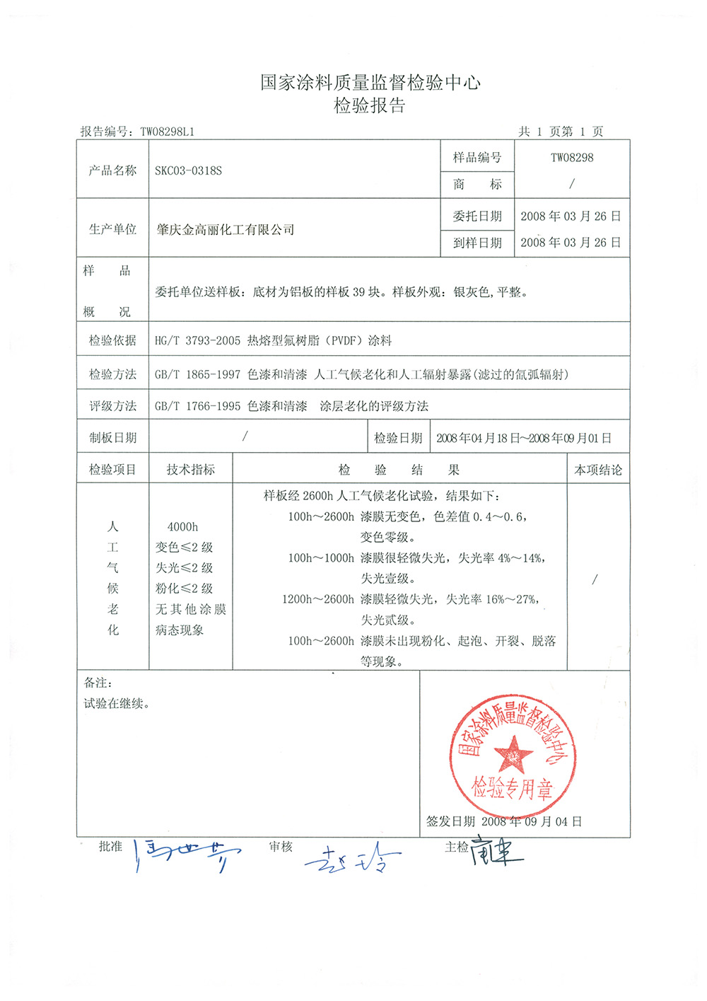 SKC03-0318S-Artificial Climate Aging Test